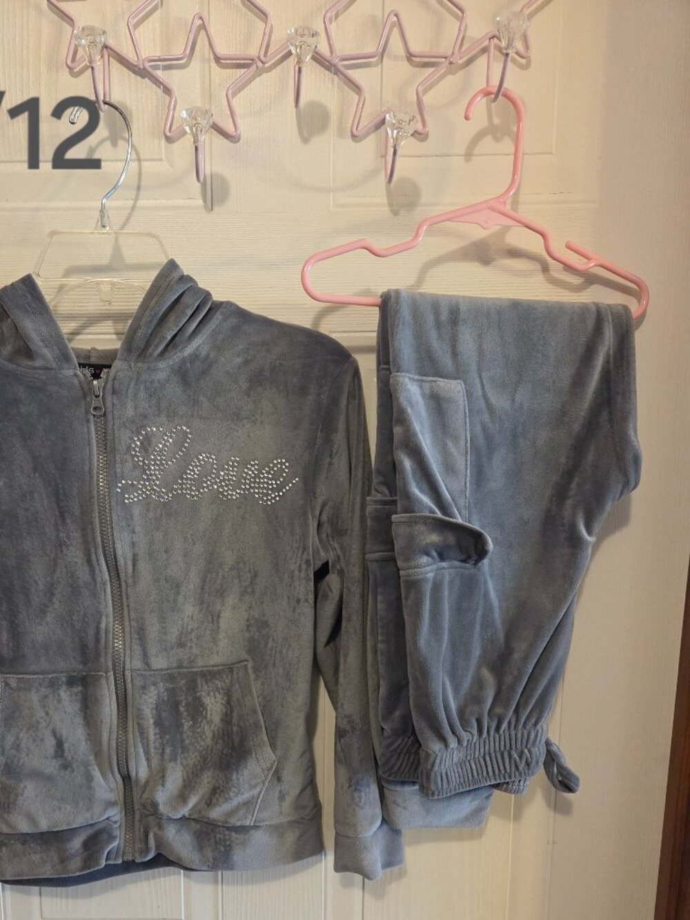 Gray Velour Jogging Set - Picture 3 of 3